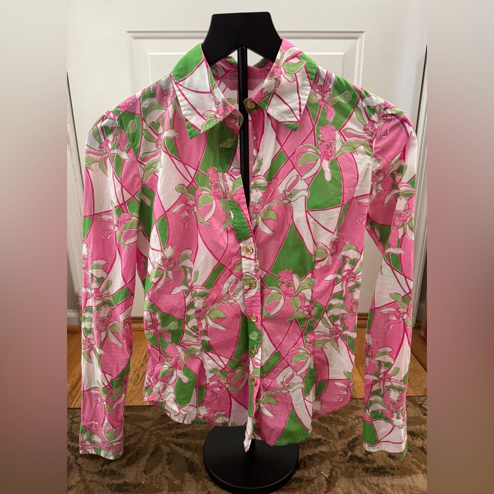 Lilly Pulitzer Botton Down Blouse Size 0
